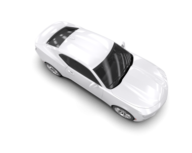 Siyah çatılı beyaz lüks araba..