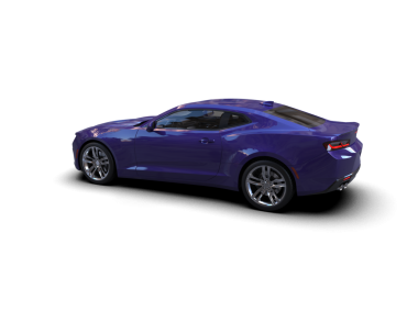 Siyah arka planda izole edilmiş mavi lüks spor araba.