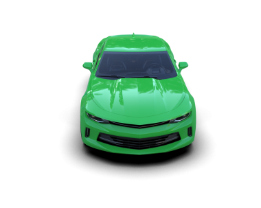 beyaz arkaplanda yeşil araba