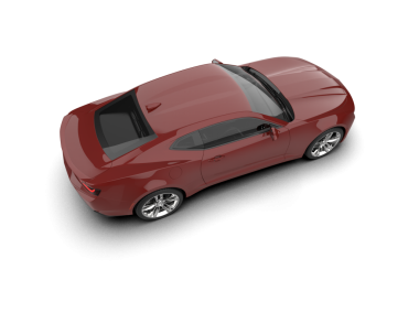 Siyah arka planda modern kırmızı araba, 3 boyutlu illüstrasyon