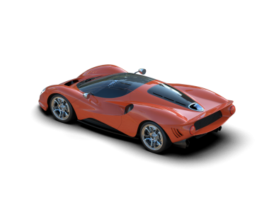 Bir spor arabanın 3 boyutlu canlandırması