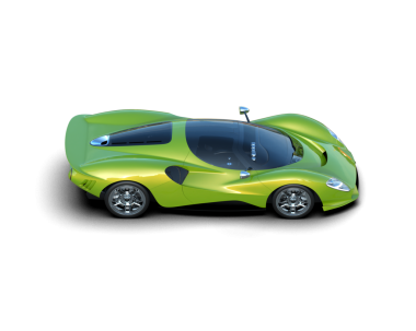 beyaz arkaplanda yeşil araba