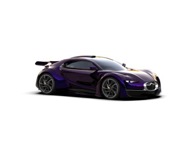 modern mor süper araba beyaz arkaplanda izole