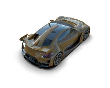 3 boyutlu bir araba.