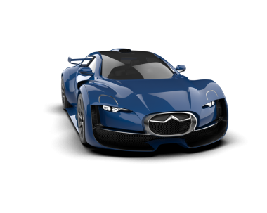 Siyah arka planda modern spor araba