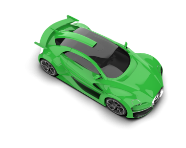 modern araba beyaz arka planda 3 boyutlu görüntüleme