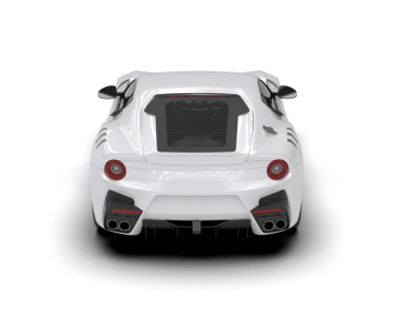 Beyaz arka planda izole edilmiş süper modern beyaz araba. 3d illüstrasyon