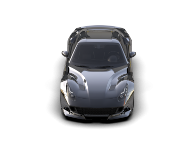 Gri arkaplanda izole edilmiş siyah modern araba 3 boyutlu çizim - illüstrasyon