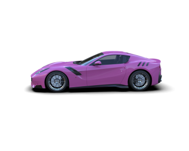 Modern araba beyaz arka planda izole edilmiş. 3 boyutlu - 3 boyutlu.