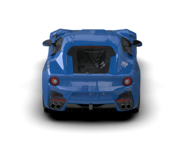 Arka manzaralı modern mavi spor araba.