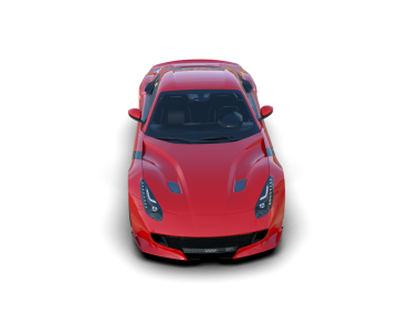 Kırmızı spor araba. 3d oluşturma