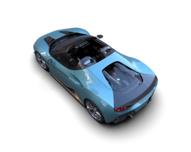 Modern elektrikli araba. 3 boyutlu resimleme