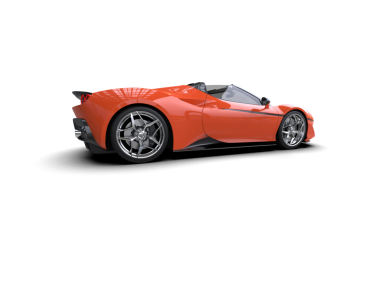 Modern araba arka planda izole edilmiş. 3D görüntüleme - illüstrasyon