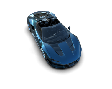 Modern araba siyah üzerine izole edilmiş. 3d illüstrasyon