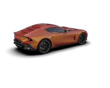 turuncu araba beyaz arka planda yan yana.