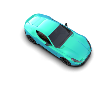 Beyaz arka planda bir arabanın 3 boyutlu görüntüsü. araba modeli