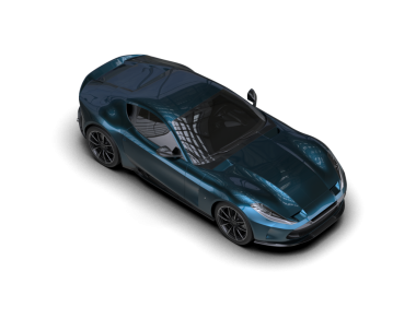 Siyah arkaplanda izole edilmiş bir arabanın 3 boyutlu görüntüsü