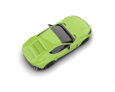 yeşil modern araba. beyaz arkaplanda izole