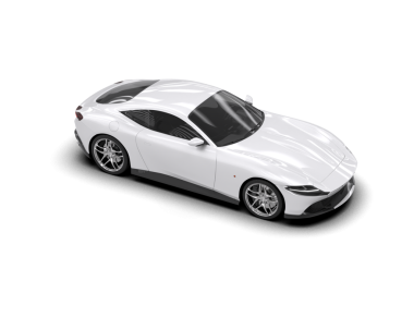 Modern araba beyaz arka planda izole edilmiş. 3d illüstrasyon