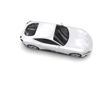 Modern araba beyaz arka planda izole edilmiş. 3 boyutlu görüntüleme - 3 boyutlu.