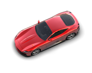 modern kırmızı araba - 3D render