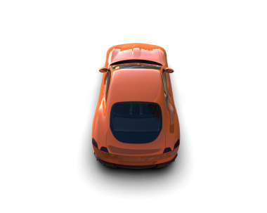 Tasarım için kırpma yolu olan beyaz arka planda izole edilmiş modern araba. 3d oluşturma.