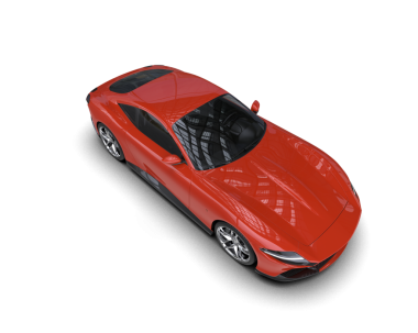 Modern araba siyah arka planda izole edilmiş. 3d illüstrasyon.