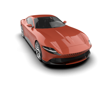 modern otomobil arka planda izole edildi