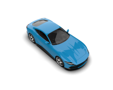 Gerçekçi bir araba. 3 boyutlu illüstrasyon. beyaz arkaplanda izole.