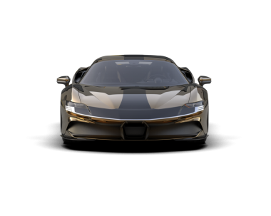 Siyah arka planda modern süper araba. 3 d