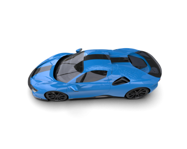 modern spor araba - mavi