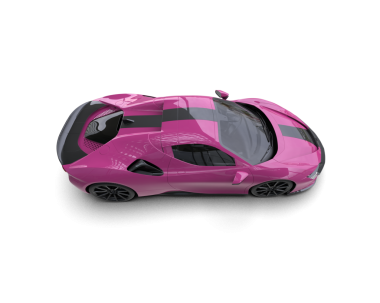 Pembe spor araba. - Araba. 3d oluşturma