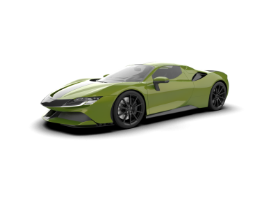 Şeffaf arka planda izole edilmiş gerçekçi bir araba. 3d illüstrasyon