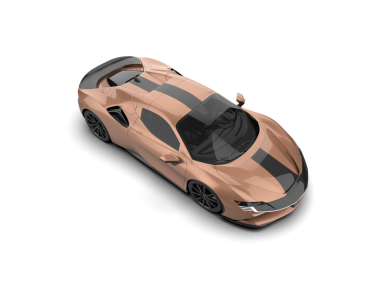 Stüdyo ortamında daha az genel bir konsept arabanın 3 boyutlu çizimi