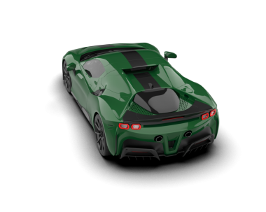 modern araba beyaz arka planda izole edildi. 3 d illüstrasyon