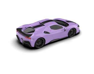 Bir arabanın 3 boyutlu canlandırması - beyaz arkaplanda izole edilmiş genel biçim