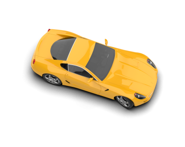 3 boyutlu modern lüks araba, stüdyo ışığı olan beyaz bir arka planda izole edilmiş.