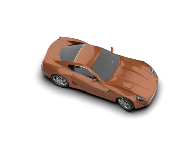 Beyaz arka planda modern bir araba. 3d oluşturma