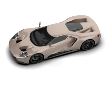 Beyaz arka planda süper modern araba 3 boyutlu illüstrasyon