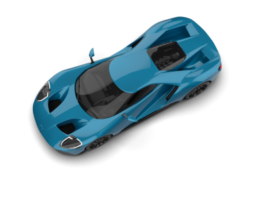 Siyah arka planda izole edilmiş modern bir spor araba jenerik konseptinin 3 boyutlu yorumlanması