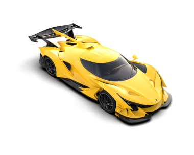 Modern araba arka planda izole edilmiş. 3d oluşturma