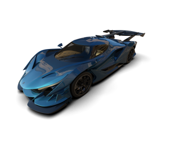 modern mavi spor araba