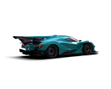 Stüdyo ortamında izole edilmiş 3 boyutlu markalı, kaslı, jenerik bir araba.