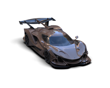 Stüdyonun arka planında 3 boyutlu daha az genel bir konsept araba çizimi