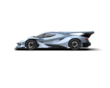 Stüdyo ortamında daha az genel bir konsept arabanın 3 boyutlu çizimi