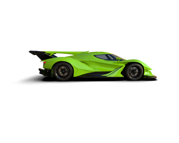 Modern spor araba beyazda izole edilmiş. 3d oluşturma