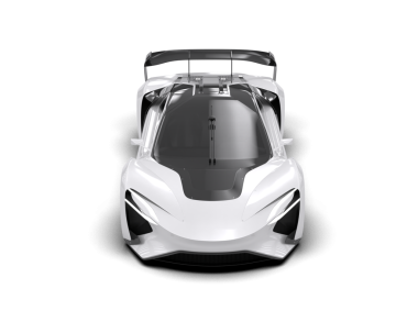 Beyaz modern araba arka planda izole edilmiş. 3d oluşturma