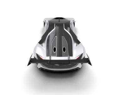 Modern jet scooter beyaz arka planda izole edilmiş. 3d illüstrasyon