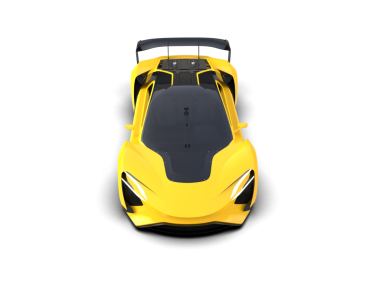 Stüdyo ortamında daha az genel bir konsept arabanın 3 boyutlu çizimi