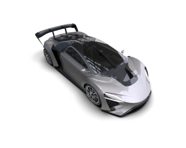 Stüdyo ortamında daha az genel bir konsept arabanın 3 boyutlu çizimi